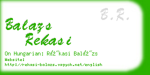 balazs rekasi business card